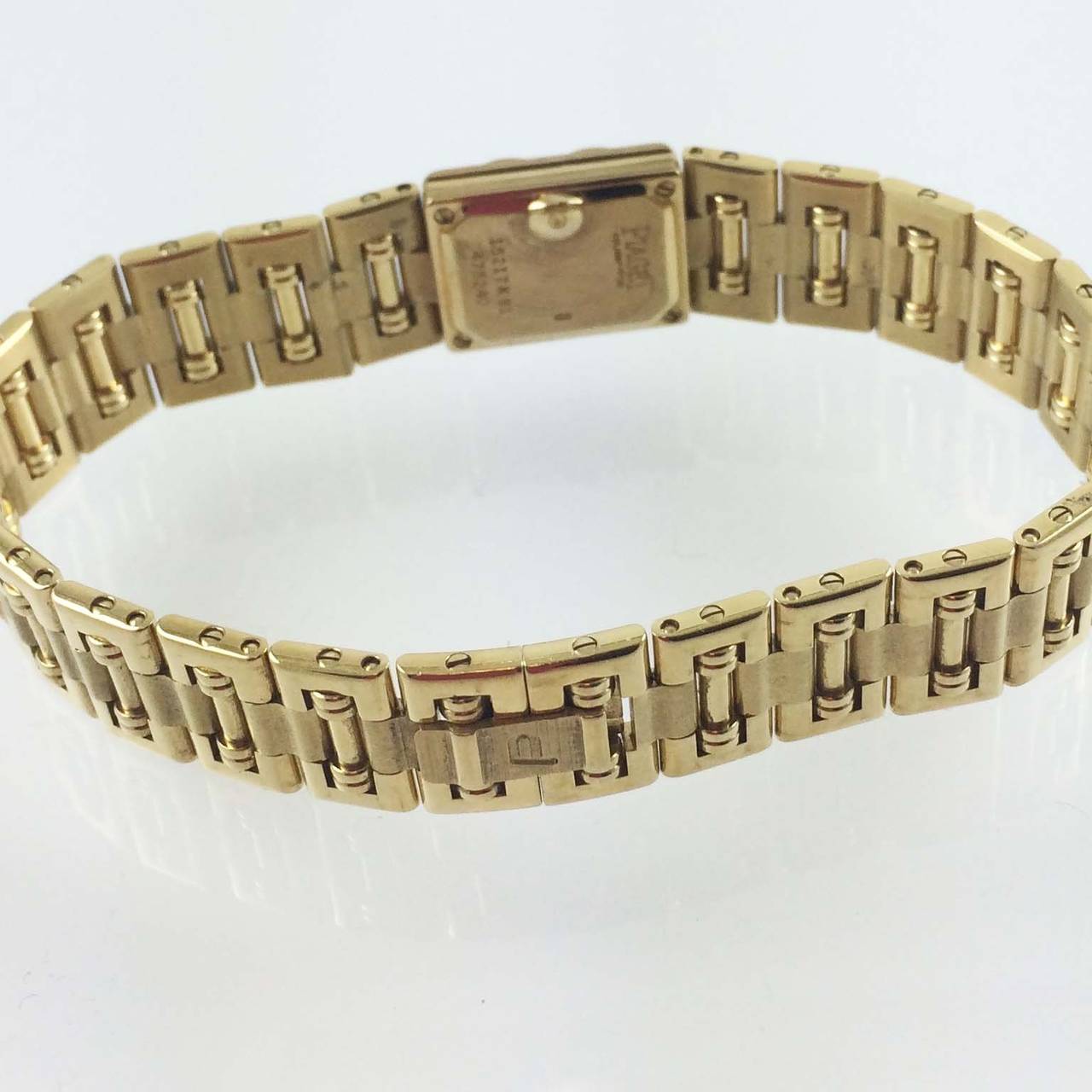 Women's Piaget Yellow Gold Mini Square Dancer Quartz Bracelet Wristwatch