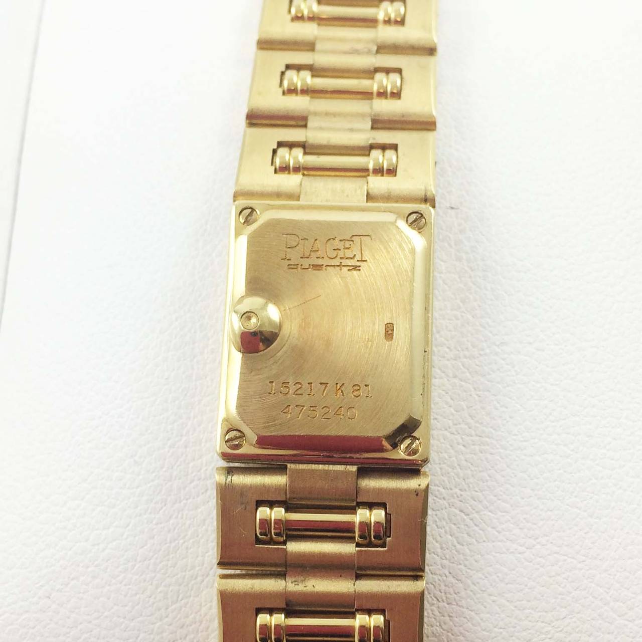 Piaget 18K yellow gold mini square Dancer bracelet watch, gold dial, quartz movement.
New in box
Never worn
Original two year warranty