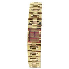 Piaget Yellow Gold Mini Square Dancer Quartz Bracelet Wristwatch