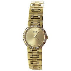 Piaget Lady's Yellow Gold Diamond Dancer Bracelet Wristwatch