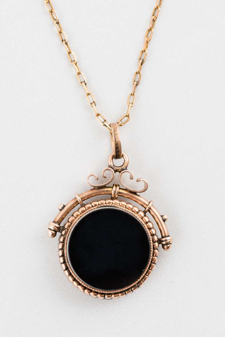 Rose Gold Carved Carnelian and Onyx Intaglio Pendant at 1stDibs | gold ...