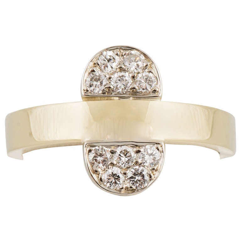 Aldo Cipullo Diamond Gold Ring