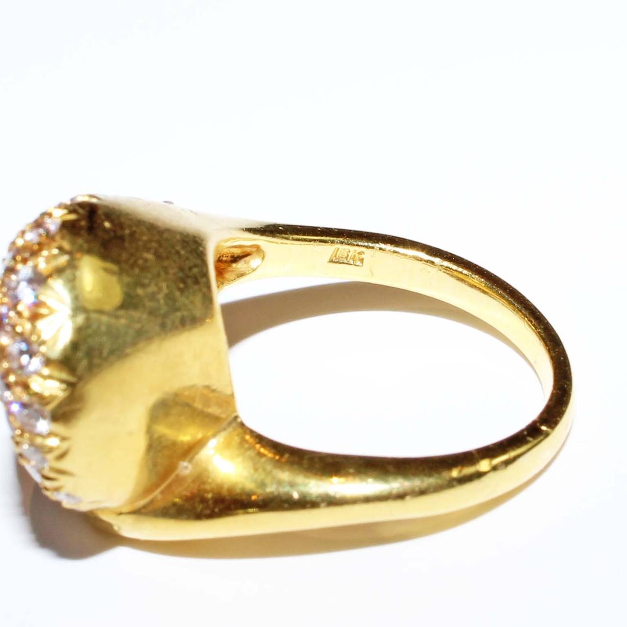 Women's Henry Dunay Natural Pearl Diamond Gold Cocktail Ring