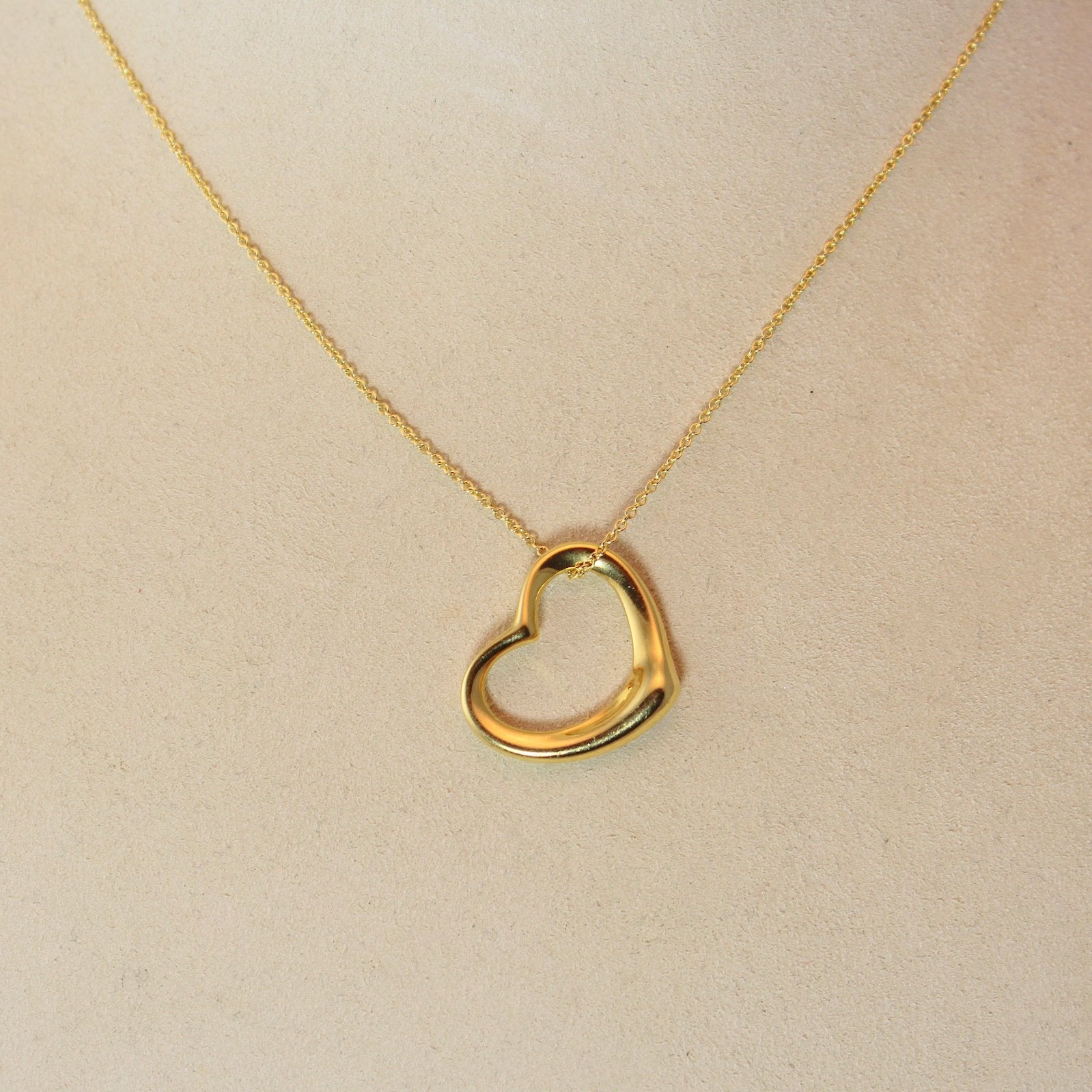 Elsa Peretti Gold Open Heart Pendant 