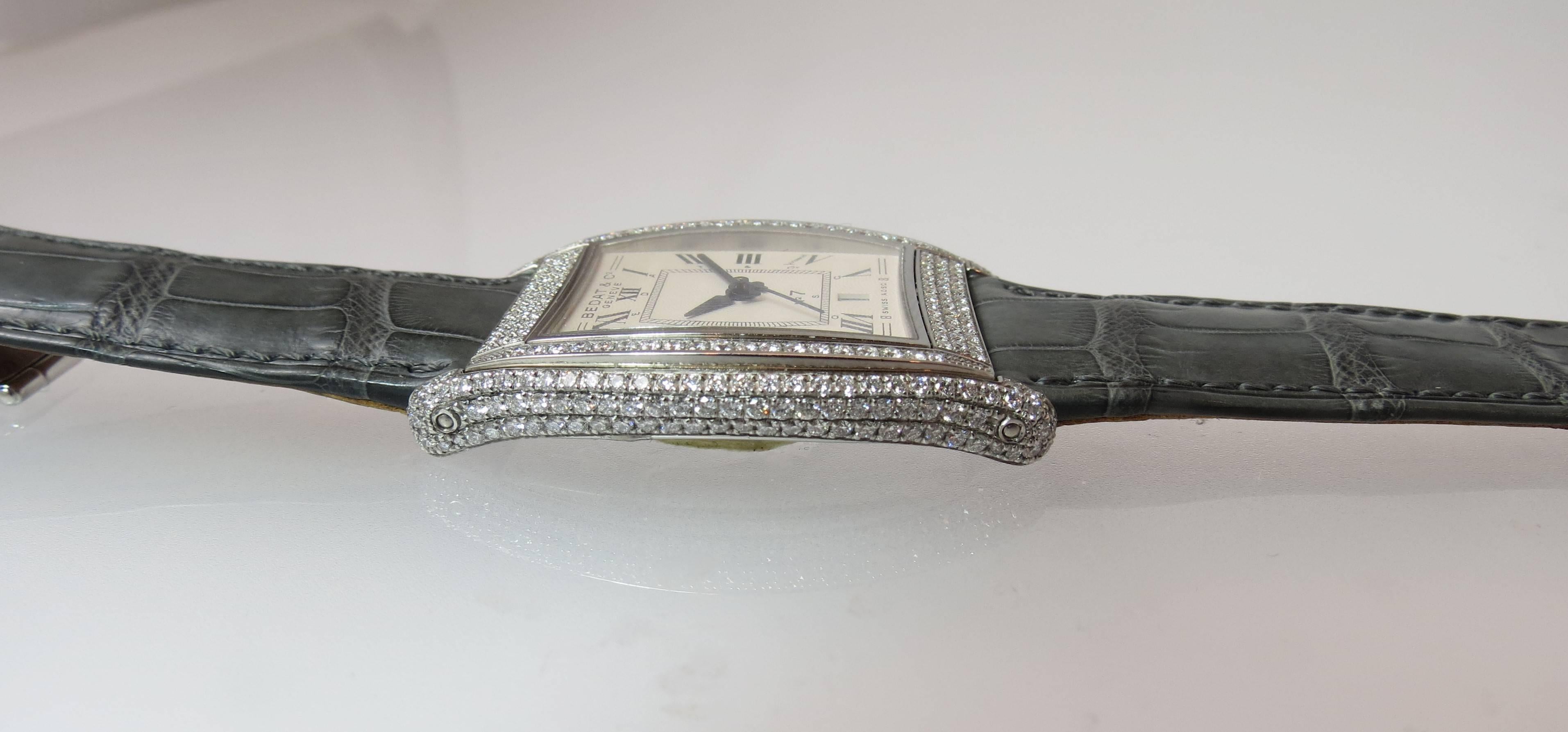 Bedat Damen Edelstahl Diamant Nr. 7 Automatik-Armbanduhr im Angebot 1