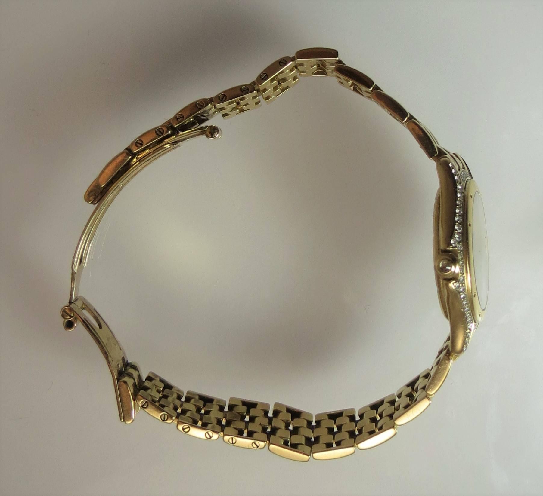 Ladies Pre-owned Cartier 18K Gelbgold Diamant Cougar Armbanduhr für Damen oder Herren