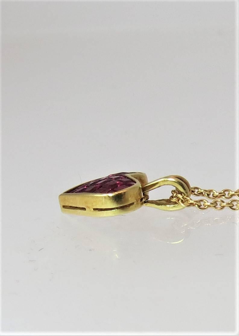 vintage ruby heart pendant