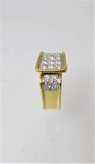 Montreaux Diamond   Yellow Gold Platinum Buckle Ring