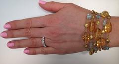 Marco Bicego  Signature Gold Nugget  Multi-Strand Stone Bracelet