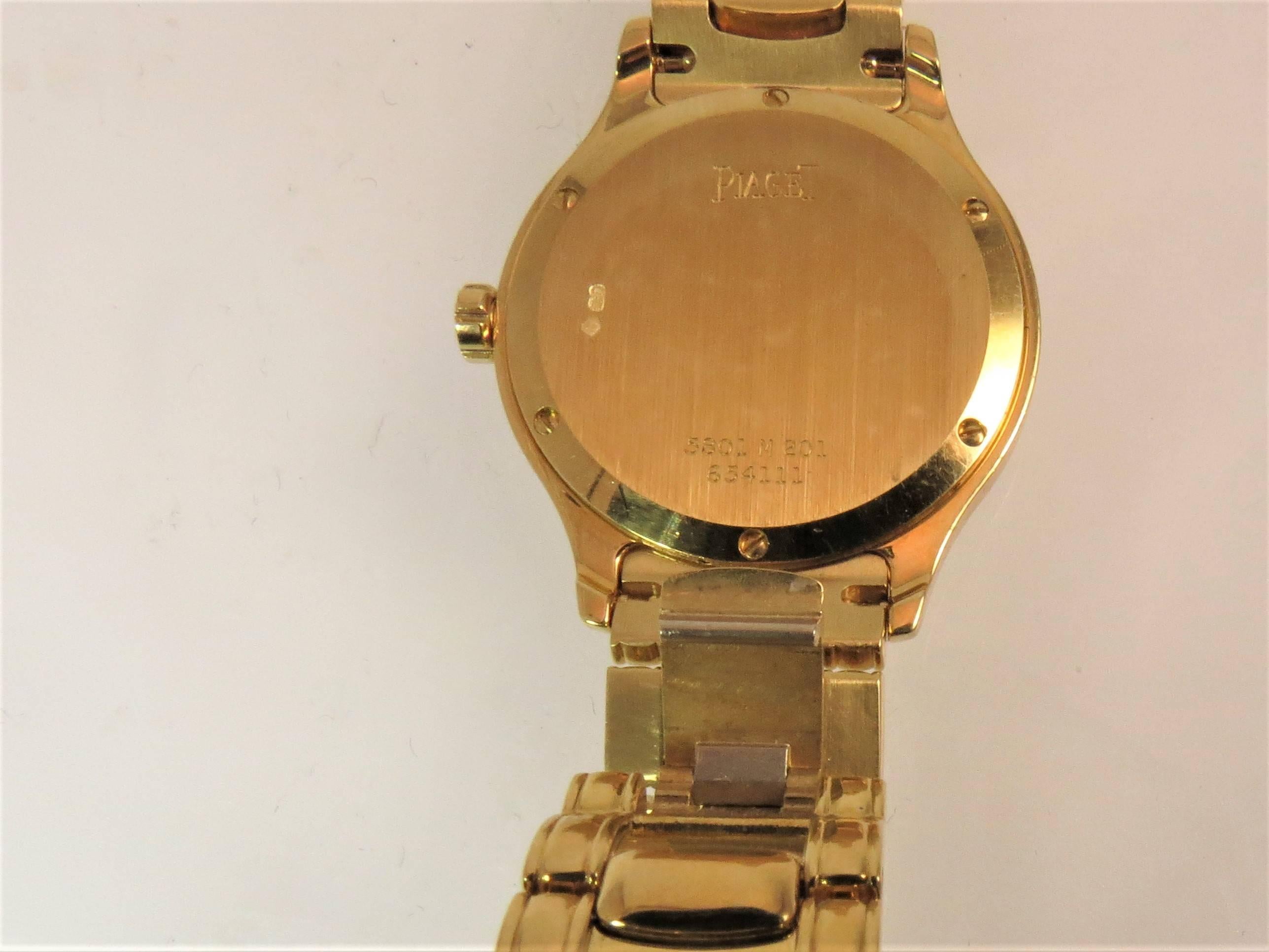 Brand New  Yellow Gold Piaget Citea Diamond Bracelet Watch In Excellent Condition In Chicago, IL