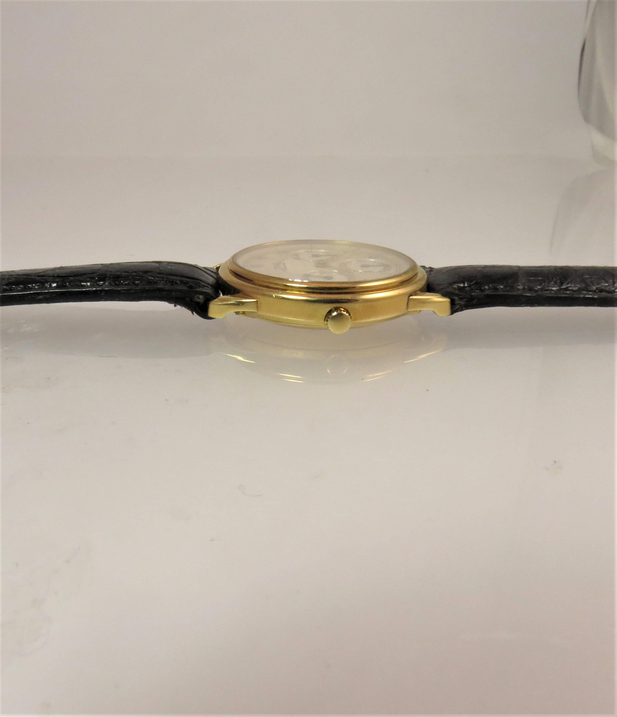 Contemporary Brand New, Never Worn, Yellow Gold Piaget Automatic Strap Watch