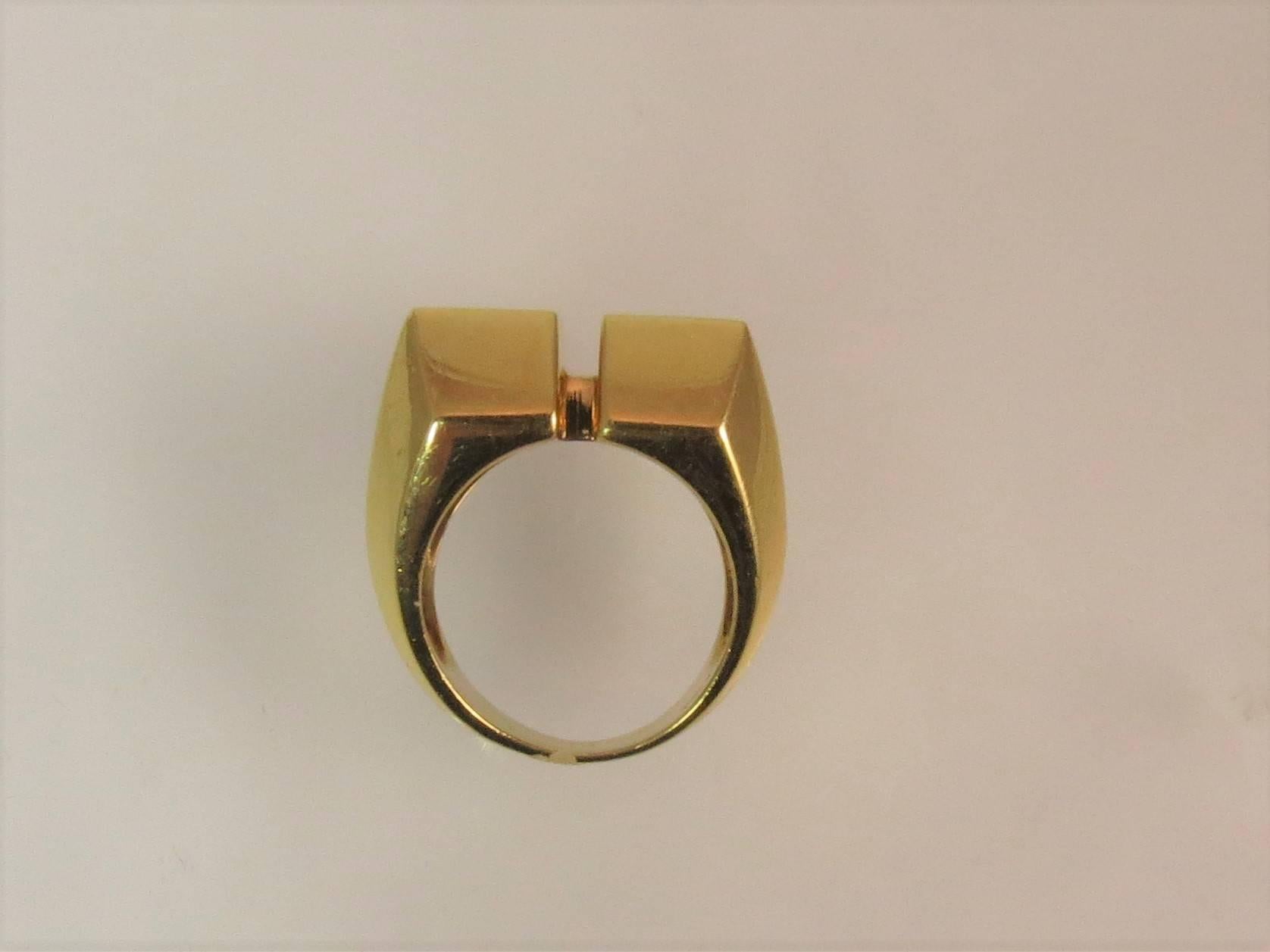 Montreaux Diamant-Gelbgold Platin-Ring Damen im Angebot