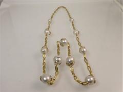 Yvel South Sea Pearl Brushed Yellow Gold Necklace