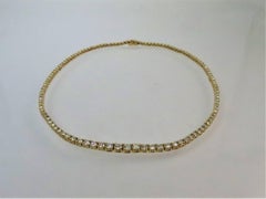 14K Yellow Gold Graduating Diamond Necklace