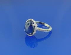 Cabochon Burma Sapphire Ring