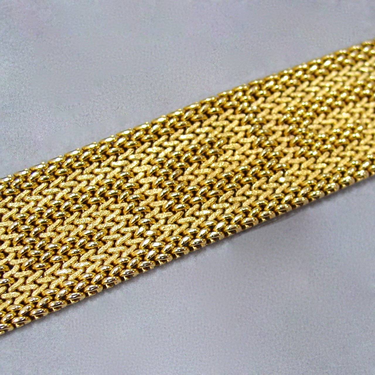 Women's Woven Yellow Gold Bracelet For Sale