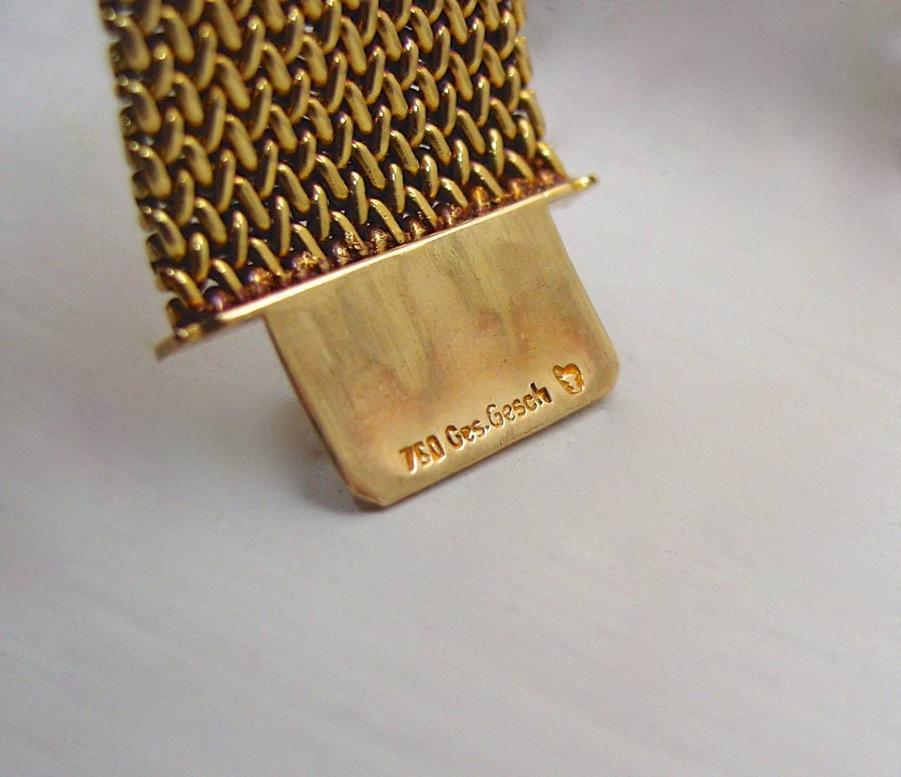 Woven Yellow Gold Bracelet For Sale 1