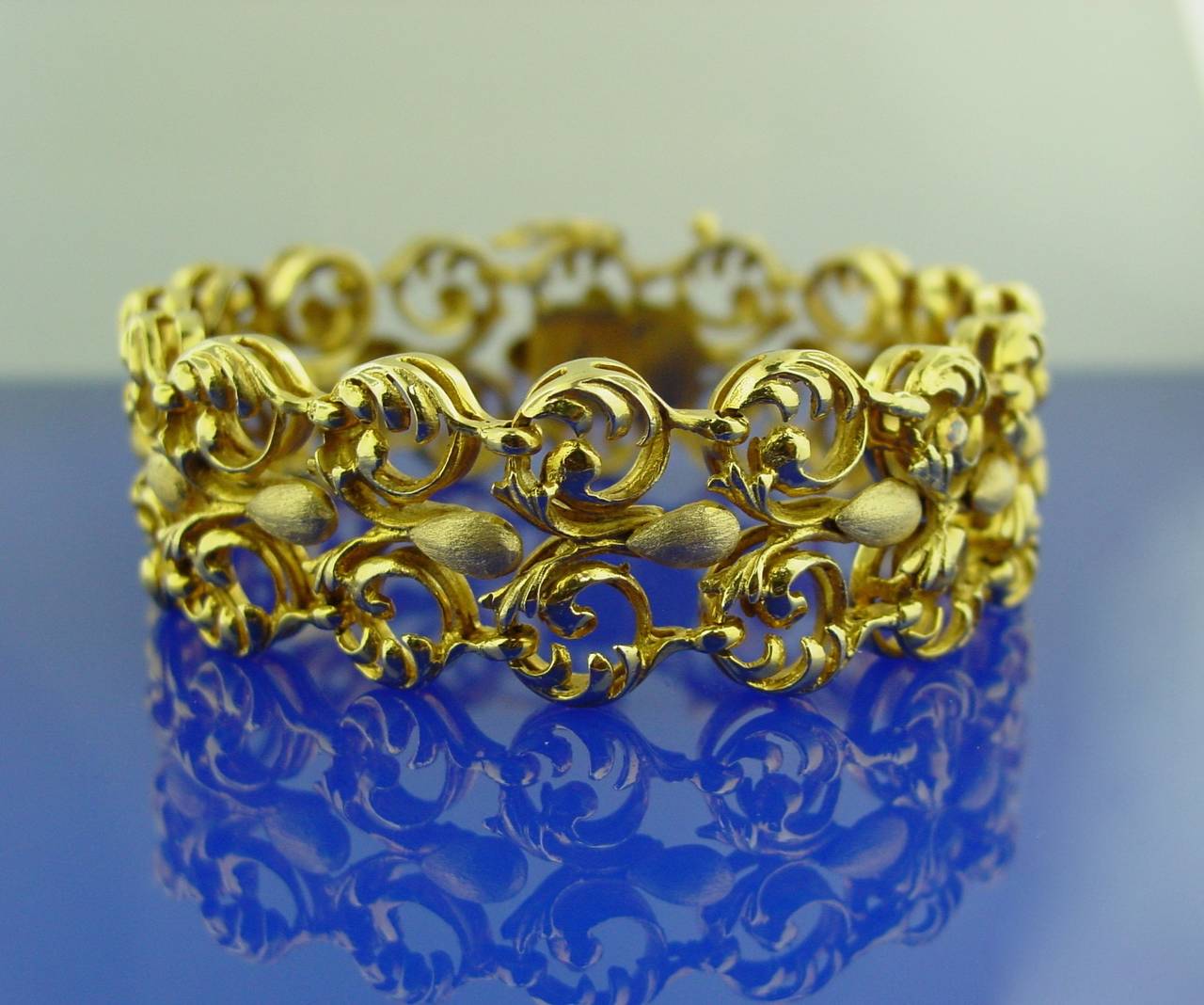 Gold Scroll Openwork Bracelet