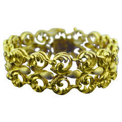 Gold Scroll Openwork Bracelet