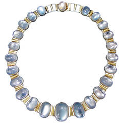 Antique Graduated Moonstone Necklace Antique Graduated Moonstone Necklace