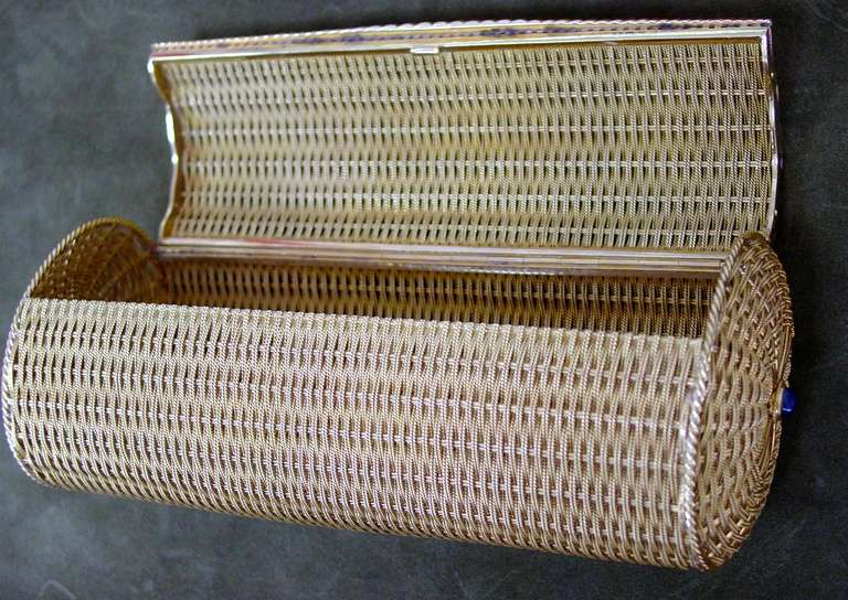 French Woven Gold Clutch 1