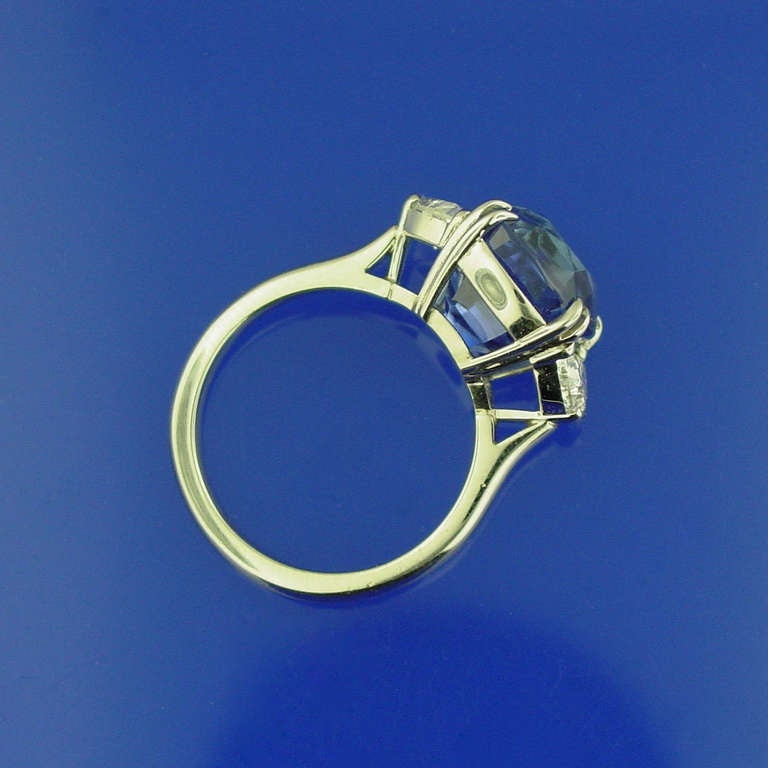 Burma 8.82 carat Sapphire  Diamond Ring For Sale 1