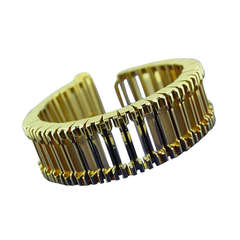 1960s Burch-Korrodi Switzerland Yellow Gold Open Link Bracelet 12