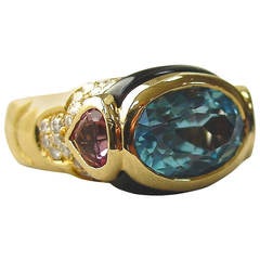 Marina B Gemstone and Diamond RIng