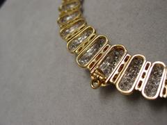 1970s Pave Diamond Gold Necklace