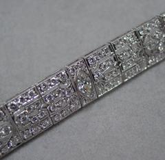 Edwardian Diamond Platinum Bracelet