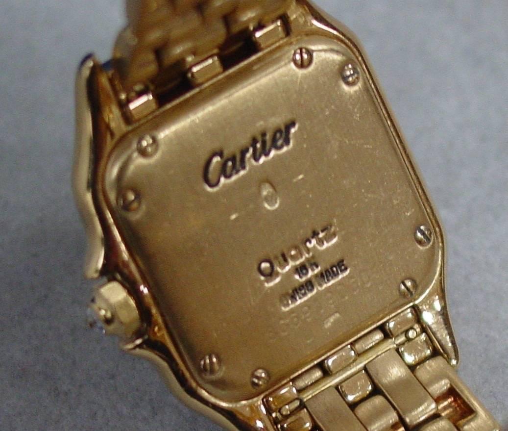 Cartier Lady's Yellow Gold Diamond Panthere Quartz Wristwatch In Excellent Condition In Beverly Hills, CA