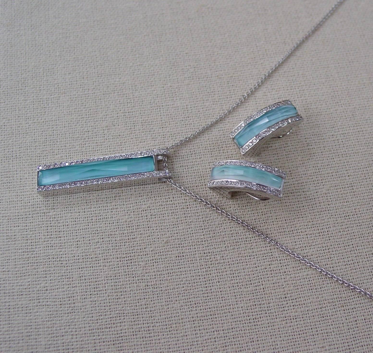 A very modern and wearable Stephen Webster turquoise and faceted quartz 