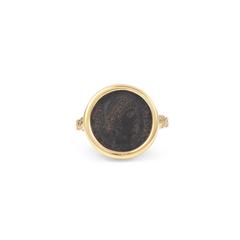 Dubini Empires Ancient Bronze Coin Diamond Gold Ring