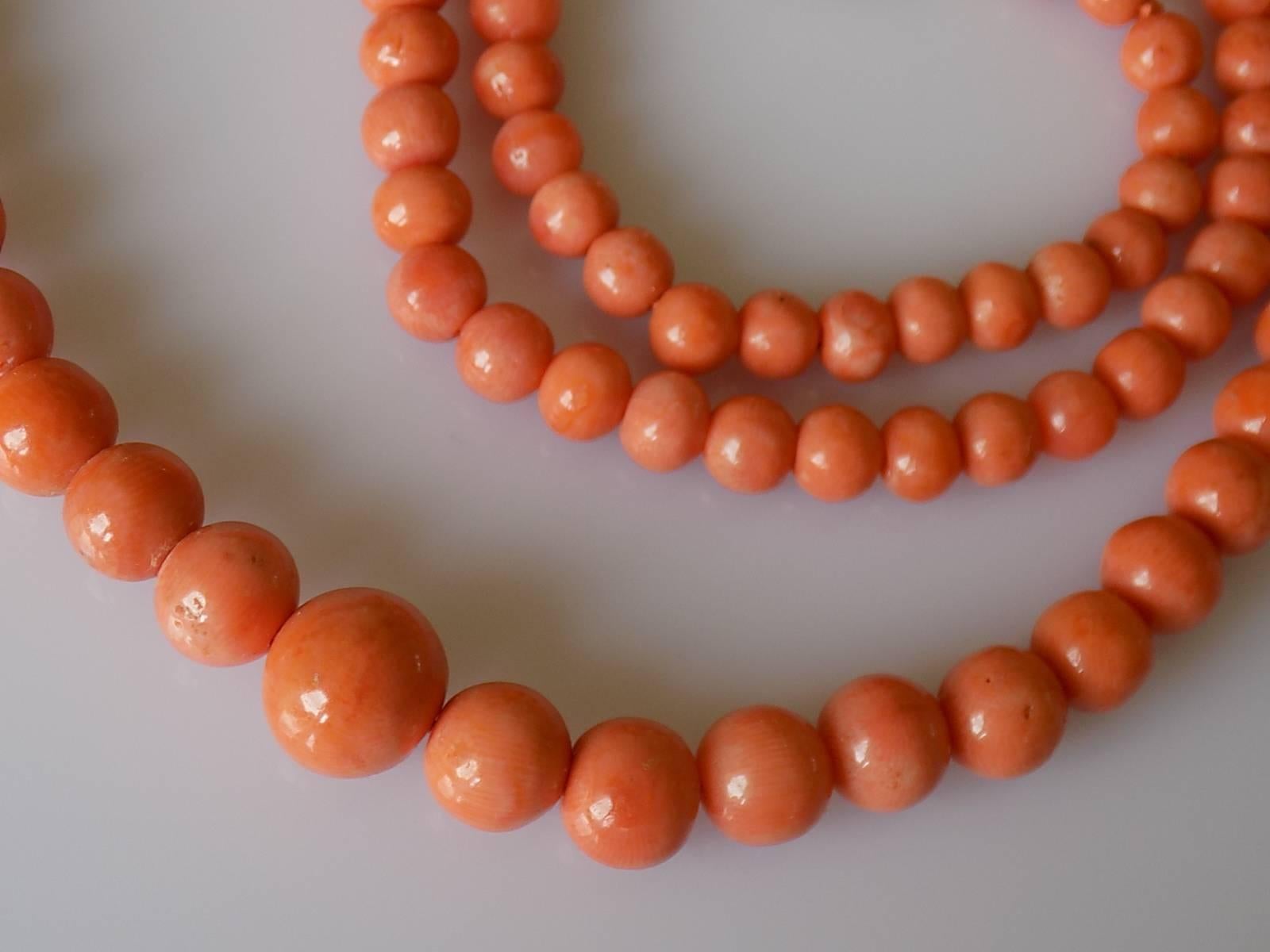 coral beaded necklace