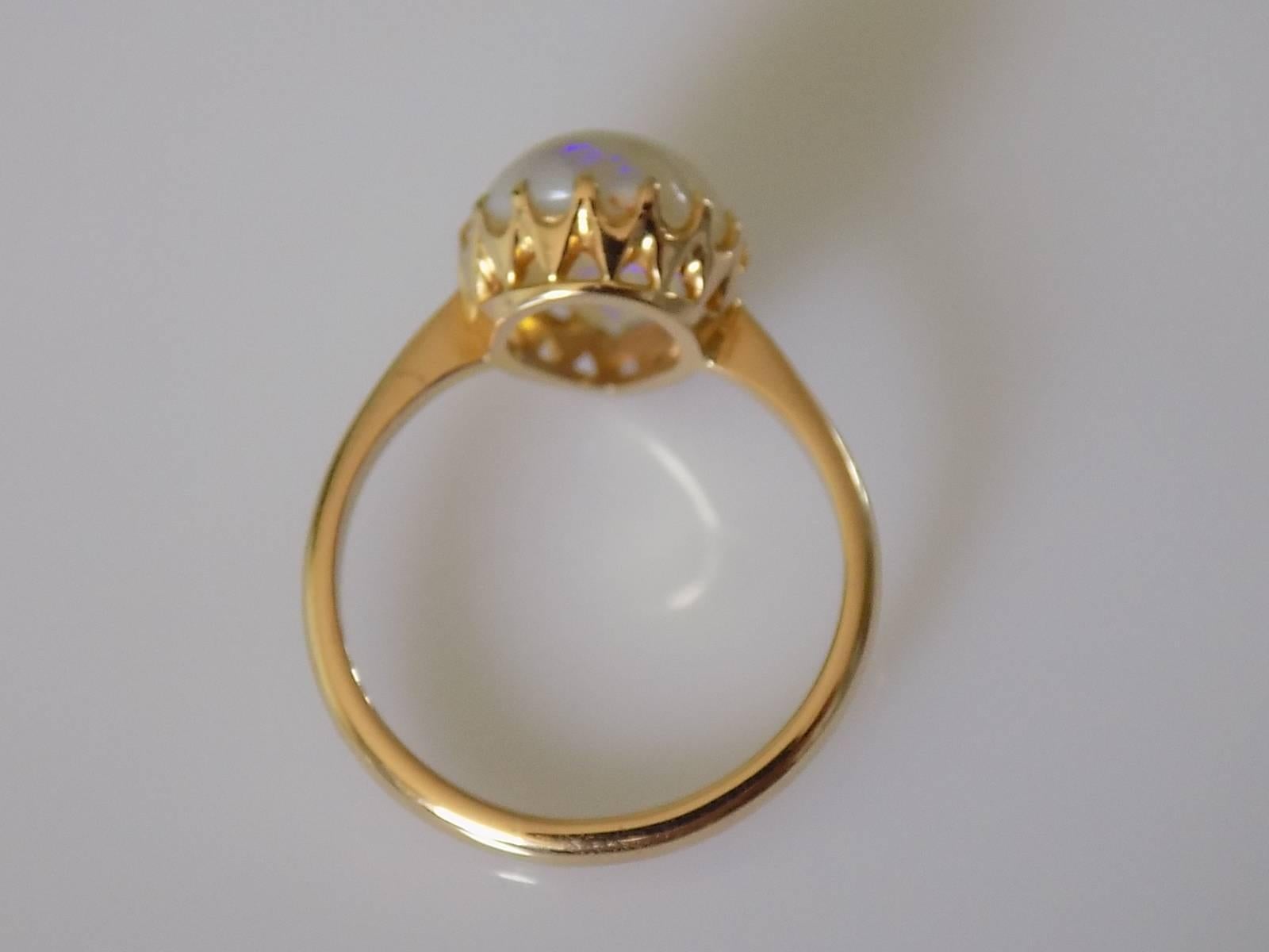 Victorian Moonstone Gold Heart Ring 1