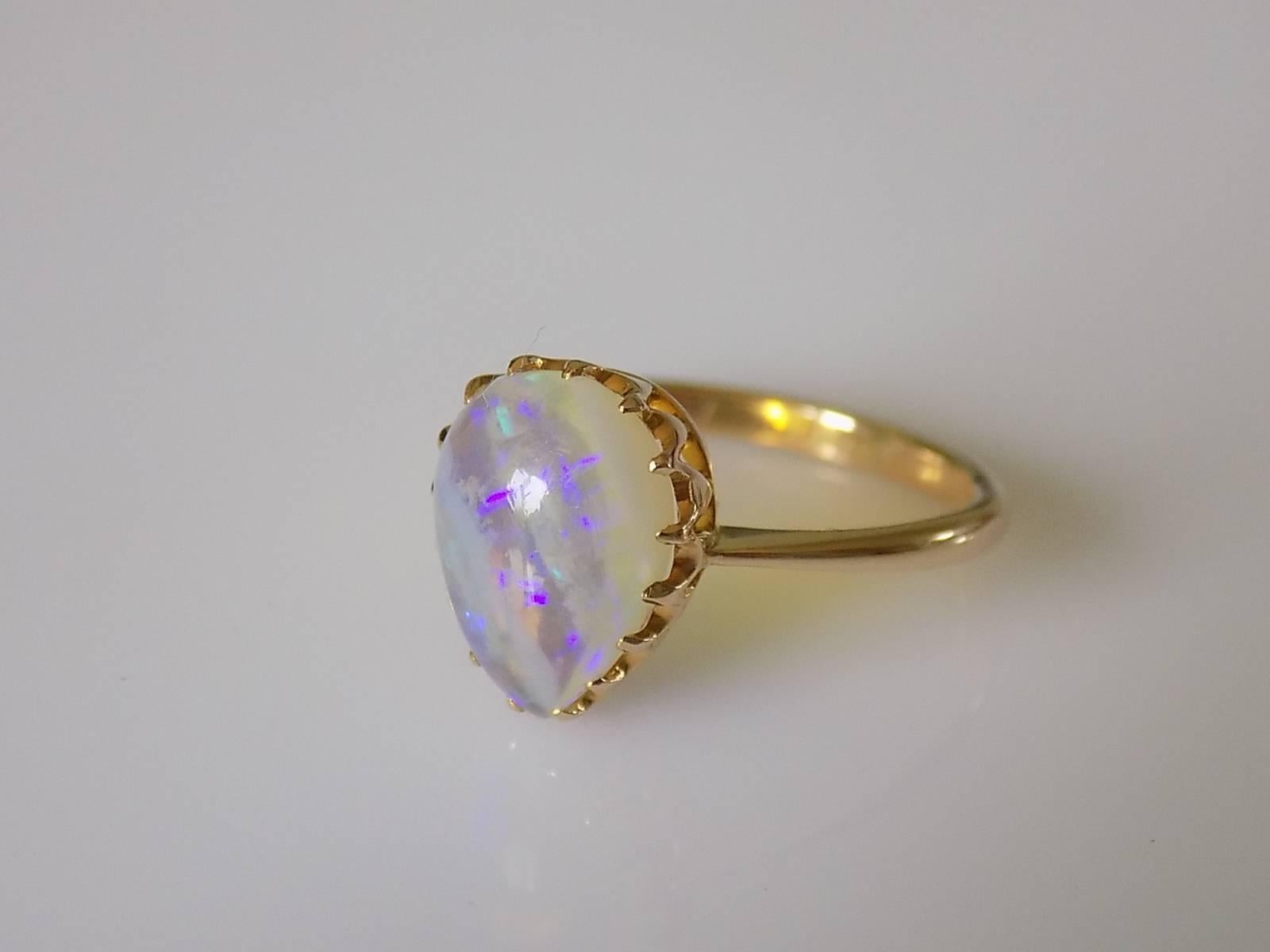 Victorian Moonstone Gold Heart Ring 2
