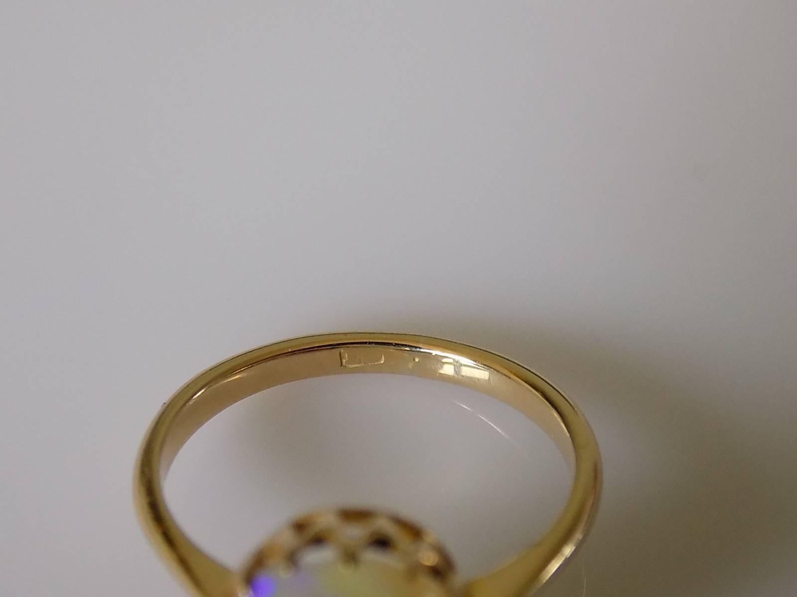 Victorian Moonstone Gold Heart Ring 3