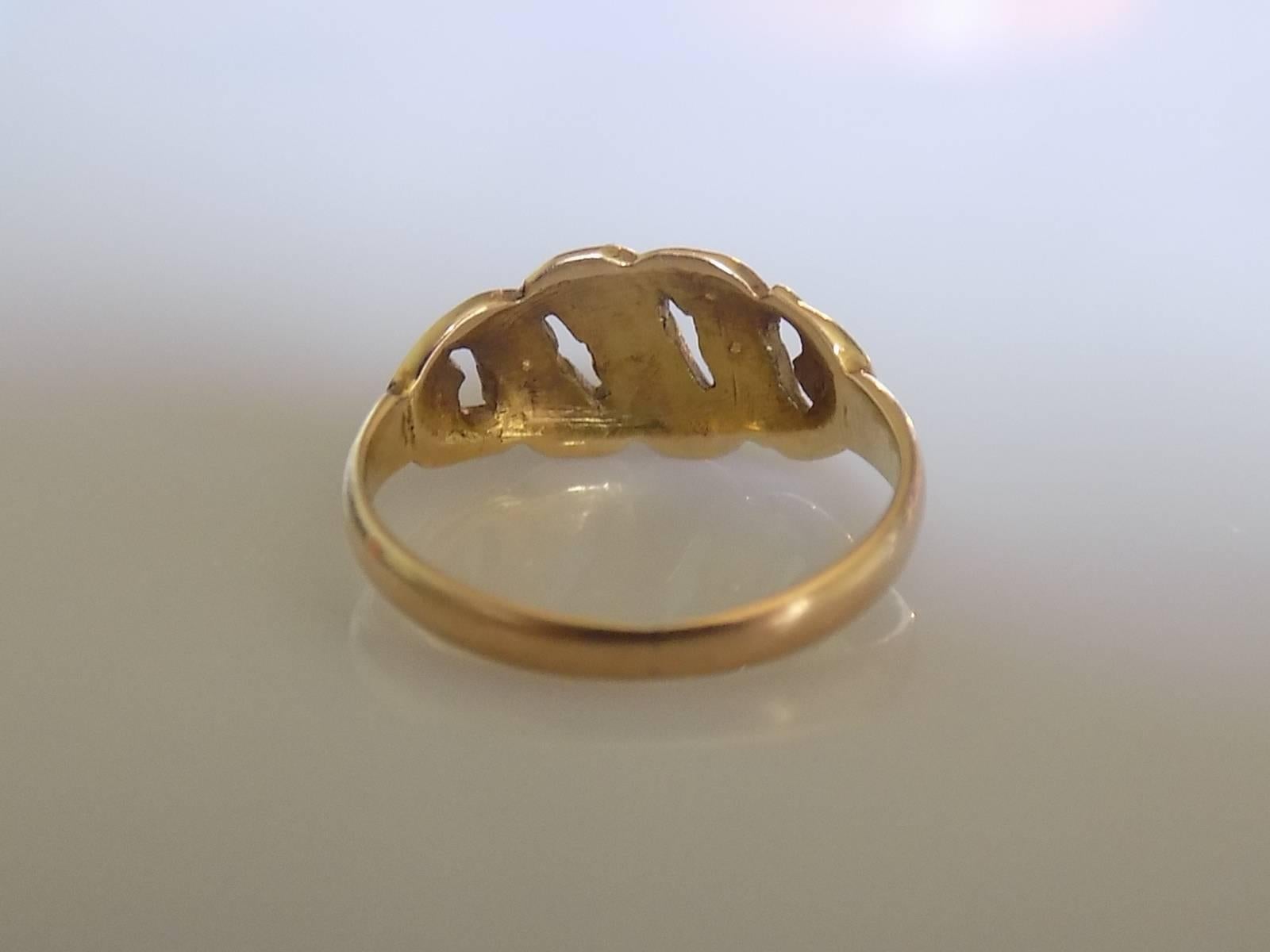 Victorian Gold Turquoise Pearl ring In Excellent Condition In Boston, Lincolnshire
