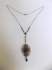 Arts & Crafts Jugendstil Theodor Fahrner Silver Amethyst Necklace