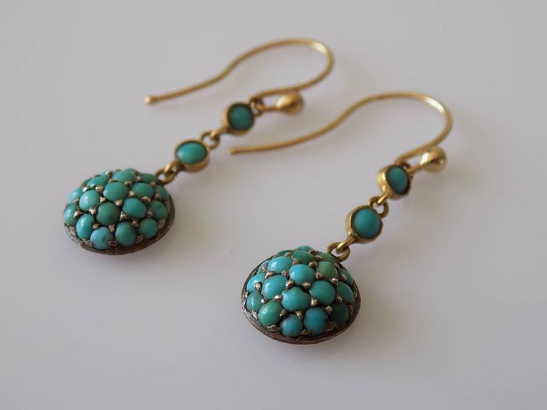 victorian turquoise earrings