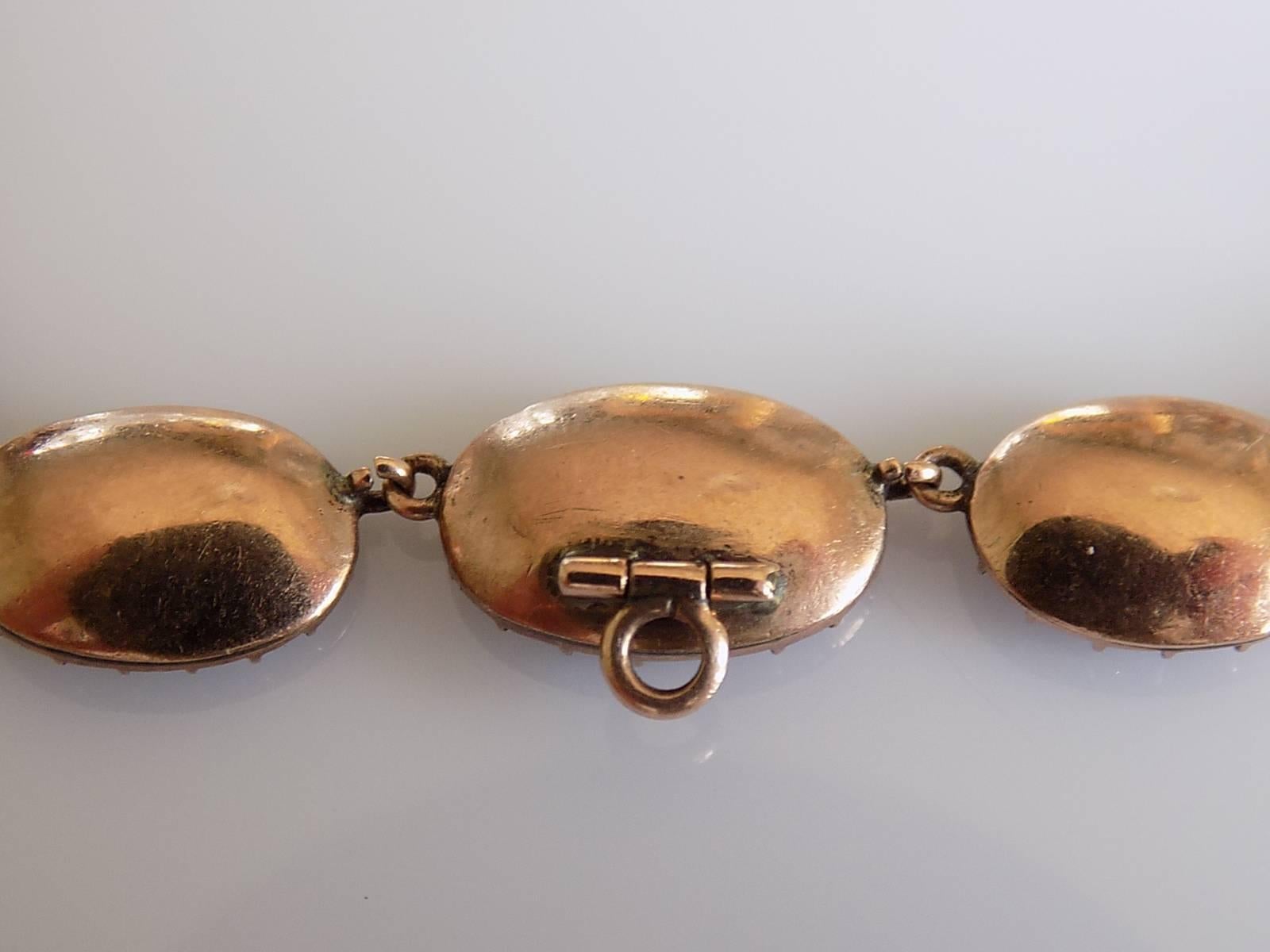 Georgian Garnet Gold Riviere Necklace 1