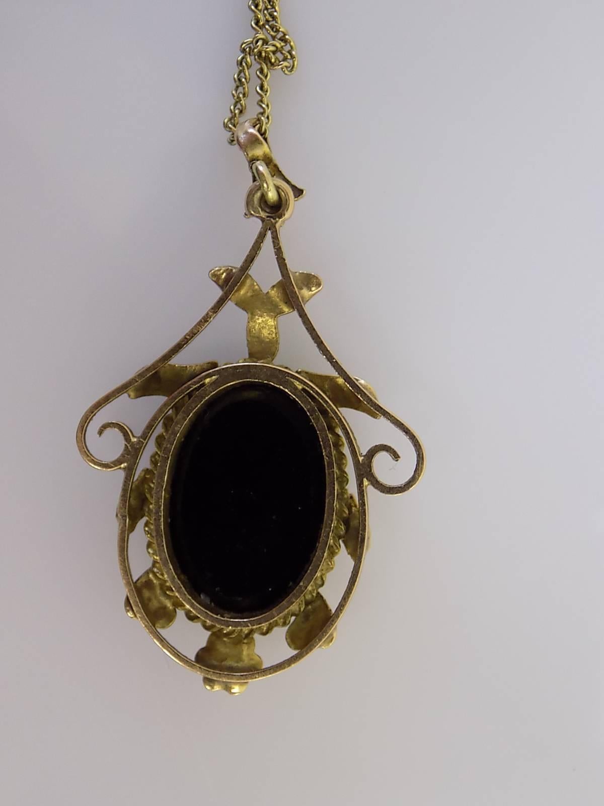 large black opal pendant