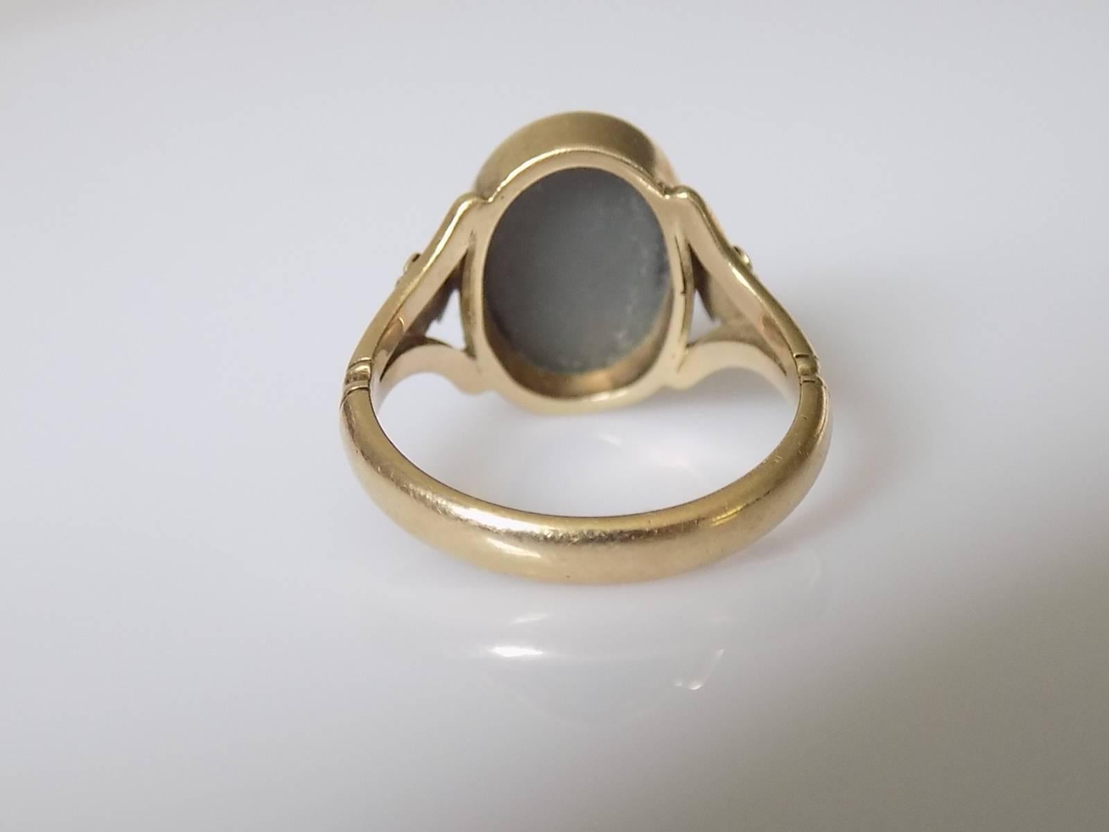 black opal triplet ring