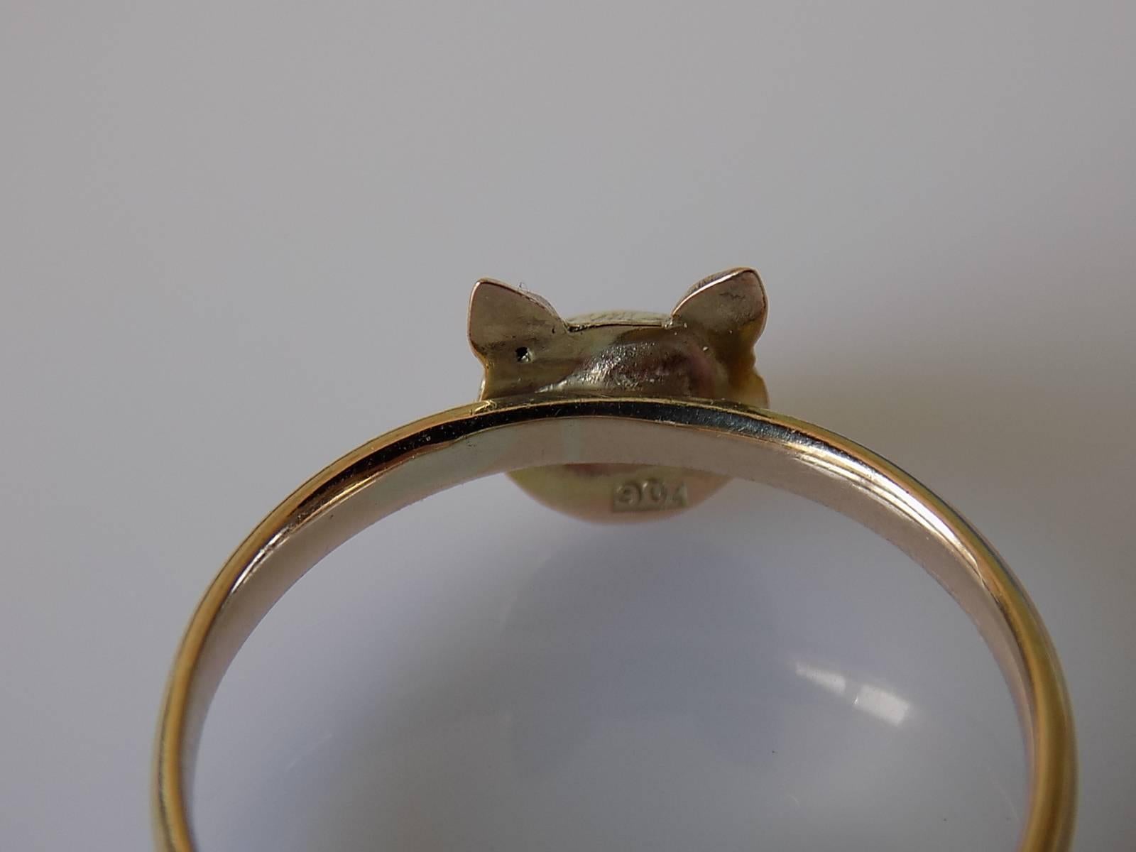Victorian Gold Fox Ring In Excellent Condition In Boston, Lincolnshire