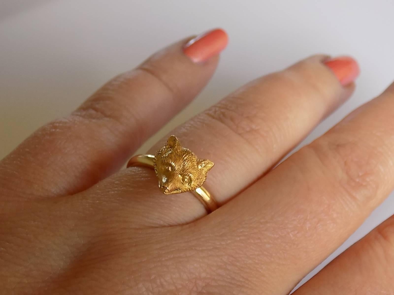Victorian Gold Fox Ring 2