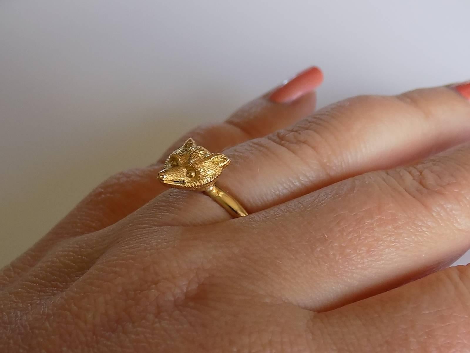 Victorian Gold Fox Ring 3