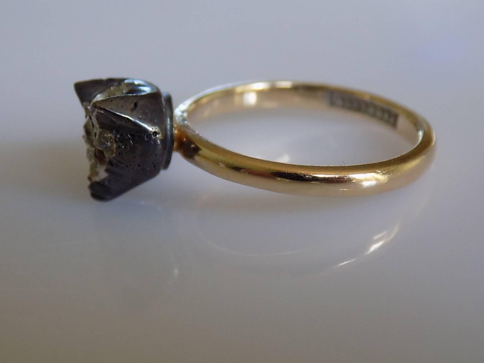Women's Victorian Gold Silver Paste Fox Ring
