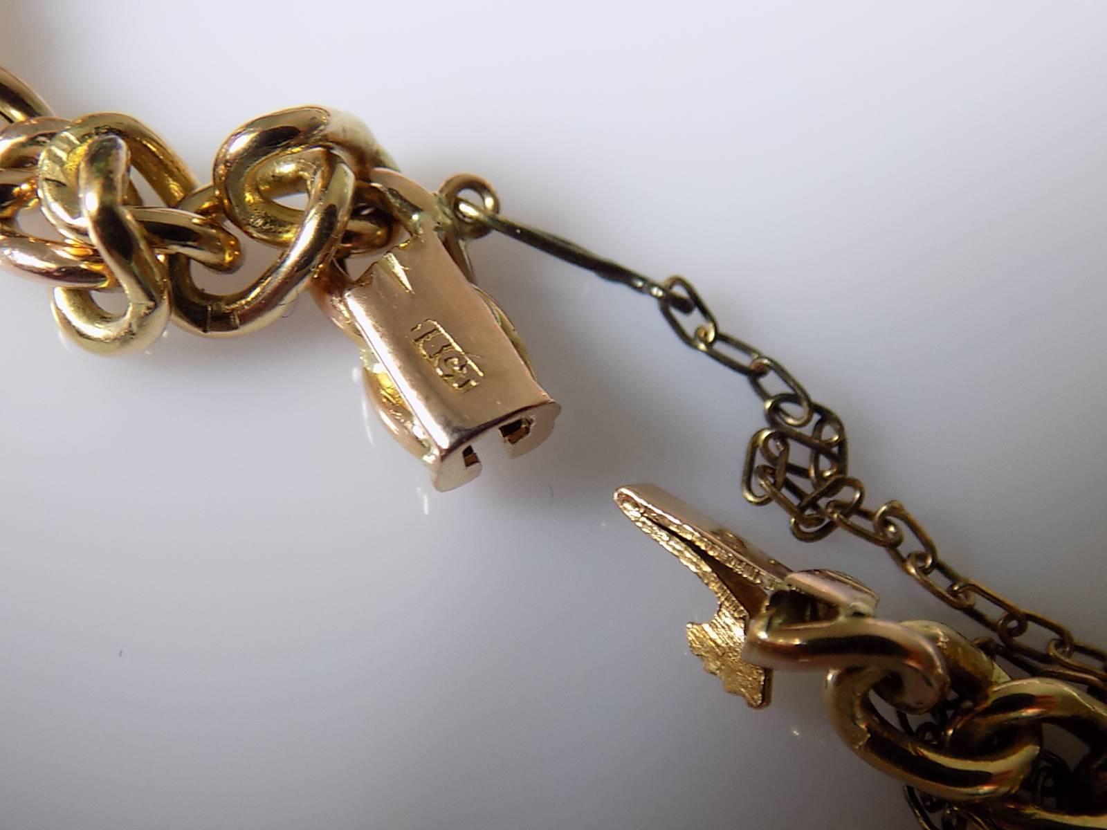 15 Karat viktorianisches Türkis-Perlen-Gold-Armband im Angebot 1