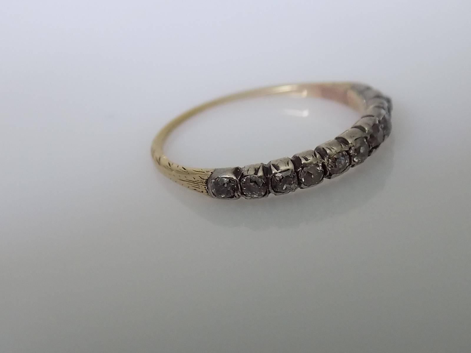 Women's Georgian Cushion Cut Diamond Half Eternity Ring