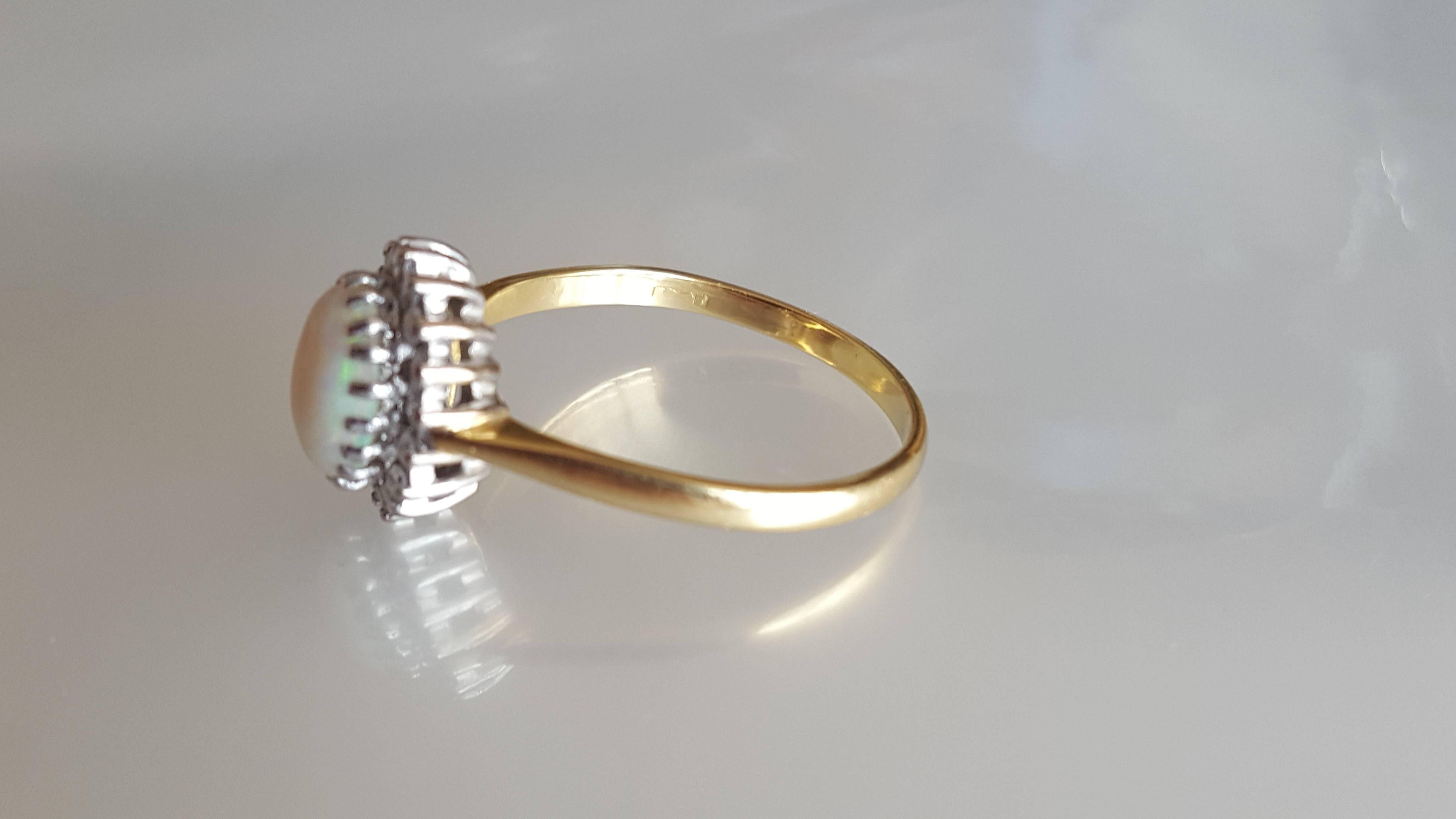 vintage opal gold ring